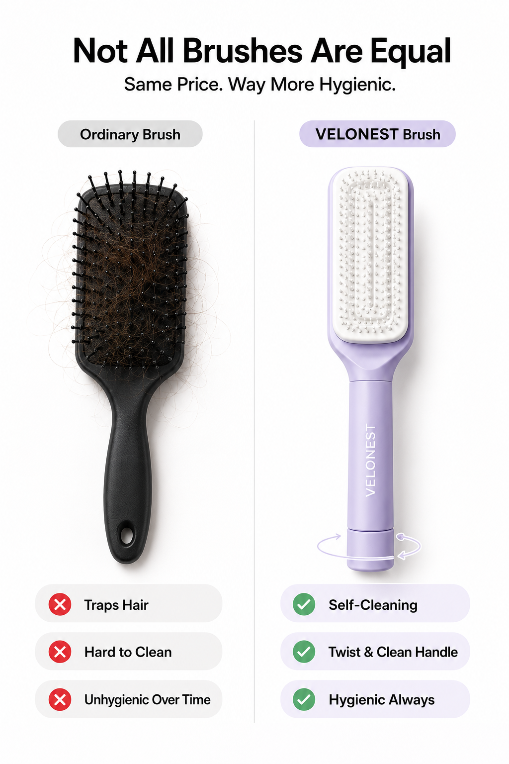 TangleFree Brush. Clean. Repeat. Effortlessly.