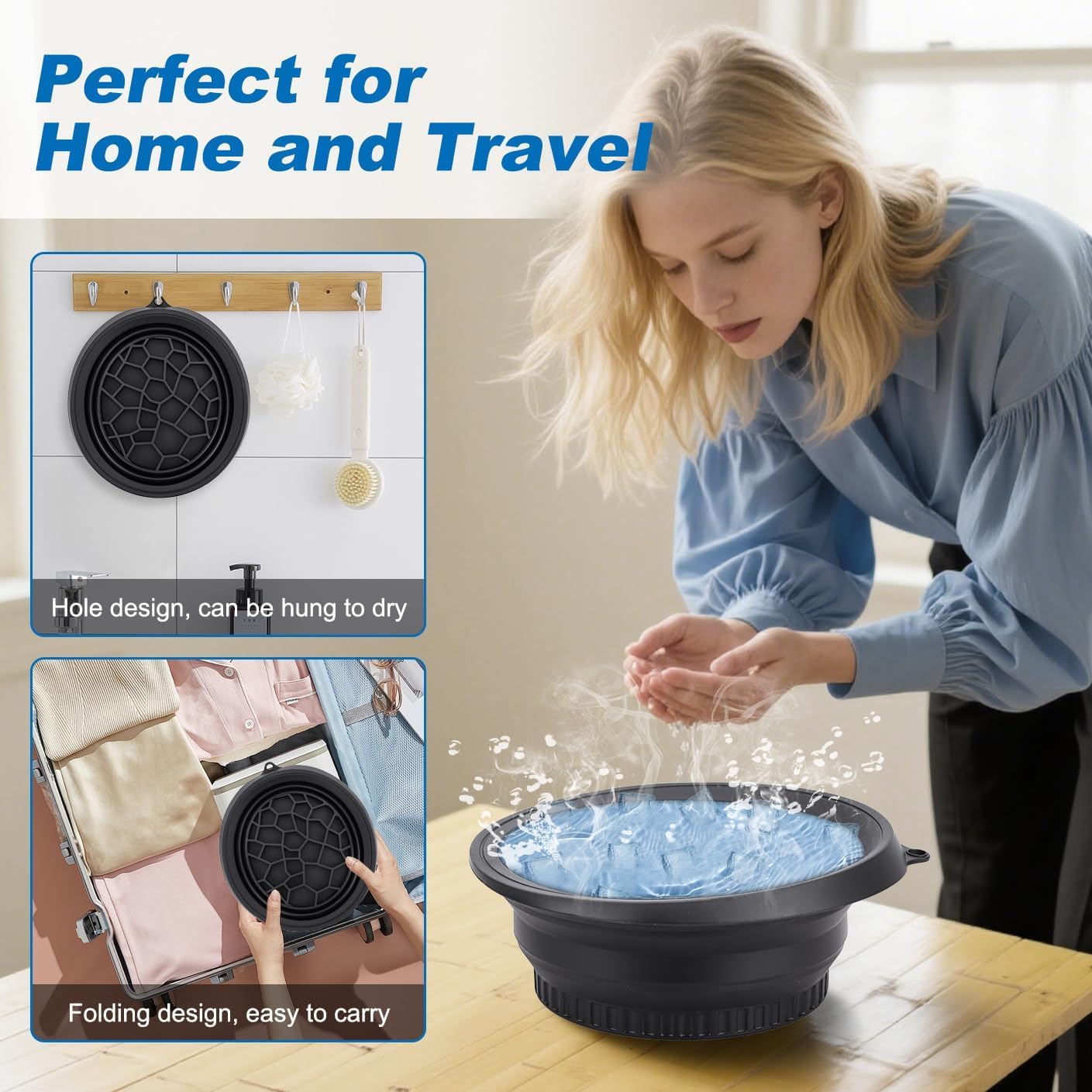 Ice Face Bath Bowl with Built-in Ice Tray | Silicone Ice Facial Bowl for Skin Tightening, Pore Shrinking & Cold Therapy | Reusable Portable Skincare Tool for Men & Women
