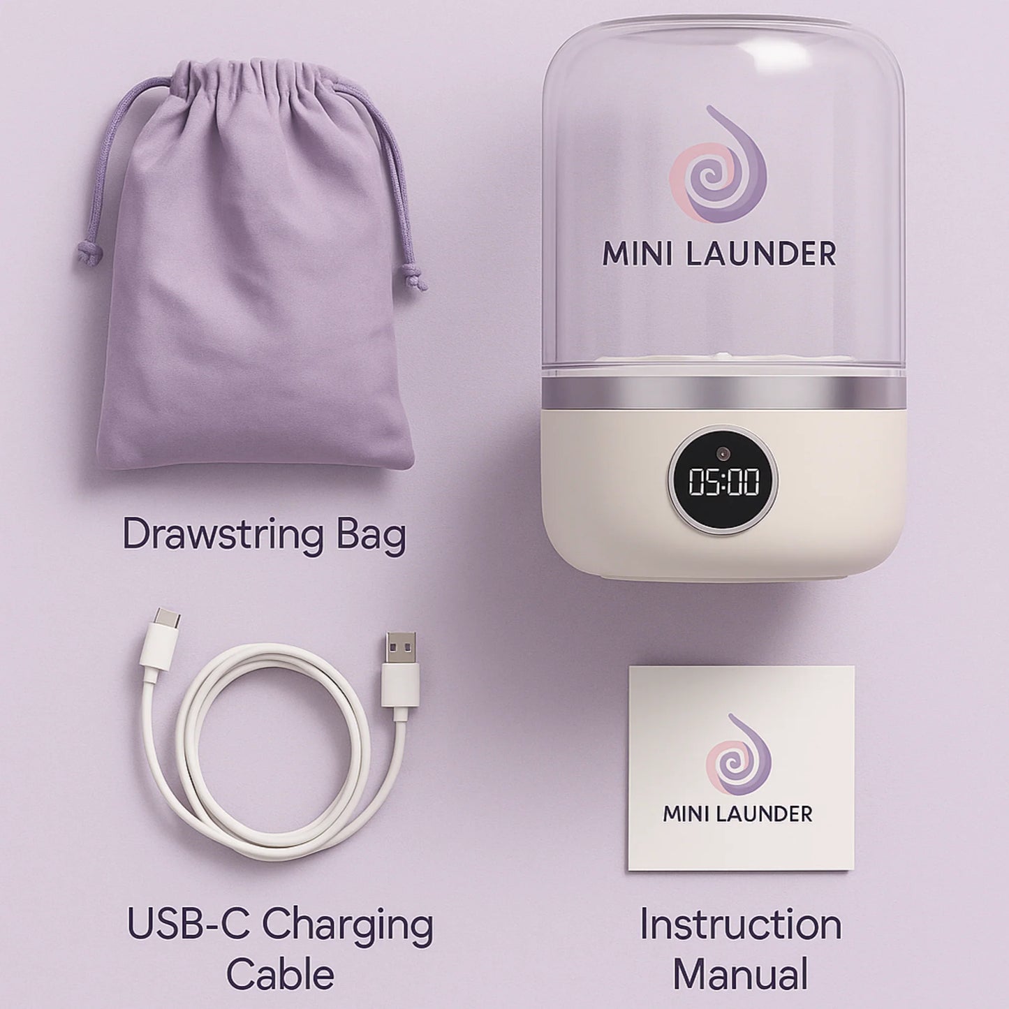 WashPod — compact, clean, instantly understood
