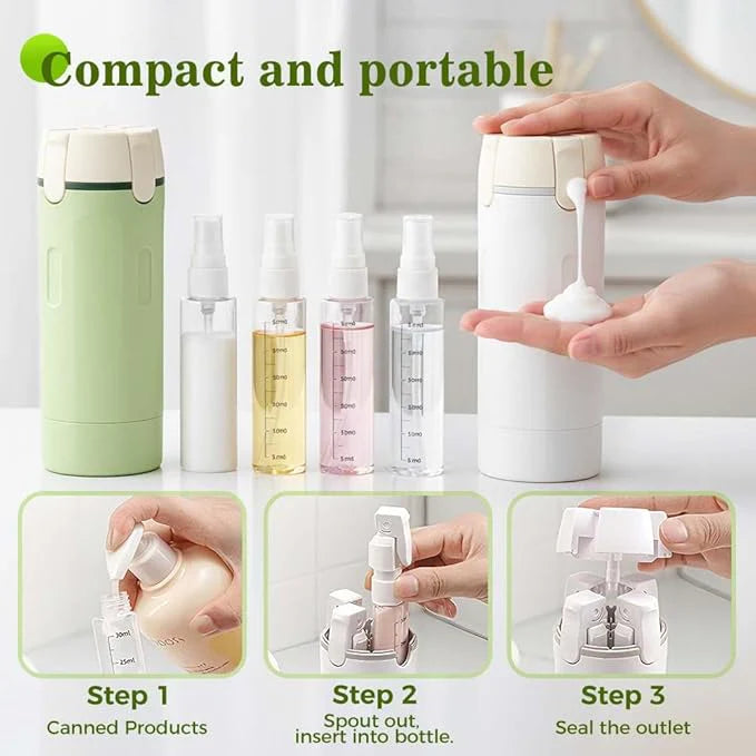 4 in 1 Travel Dispenser, 4 Pack 30ML Travel Bottle